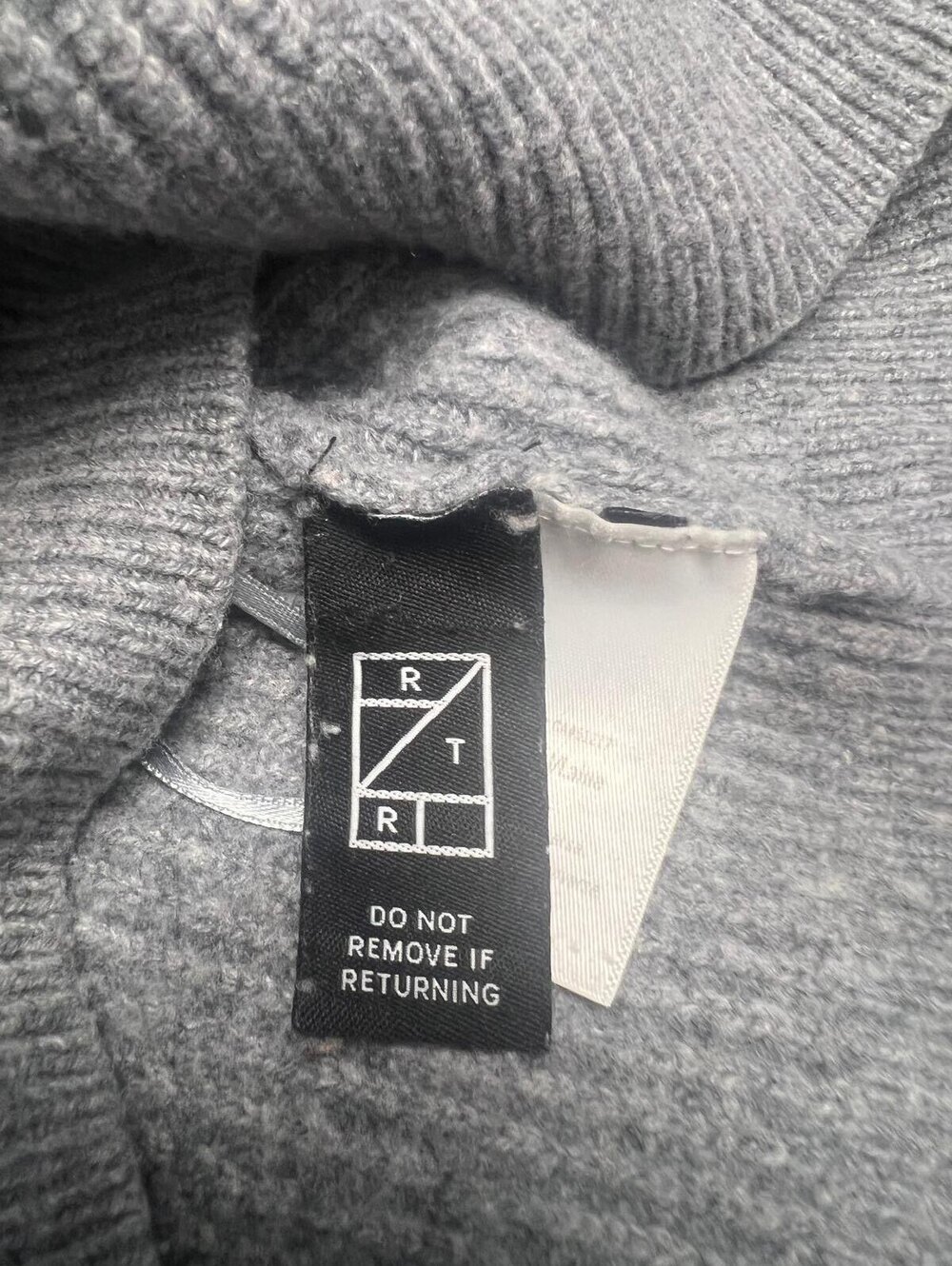 PAIGE Heather Grey Wool Blend Bobble Knit Turtleneck Sweater S - Picture 6 of 9